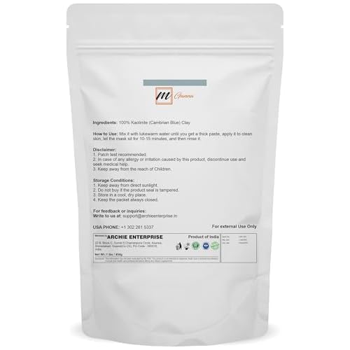 Cambrian Blue Clay 1lbs / 454g for Facial Masks, Creams, Body Wraps, Soft Peels and Scrubs, and Soap Making