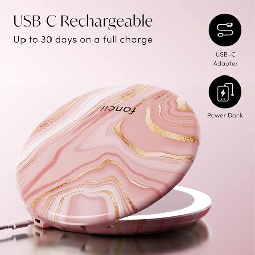 Fancii LED Lighted Magnifying Makeup Mirror 10x/1x, Rechargeable