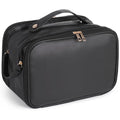 DORMIYA Waterproof Travel Makeup Bag with Multiple Layers & Brush Holder