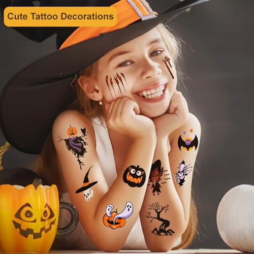 Halloween Tattoos for Kids – 30 Pack Party Favors