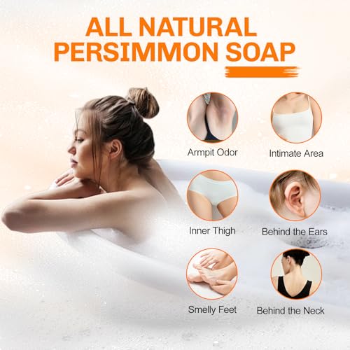 Persimmon Soap Bar for Body Odor Control - 5 Pack