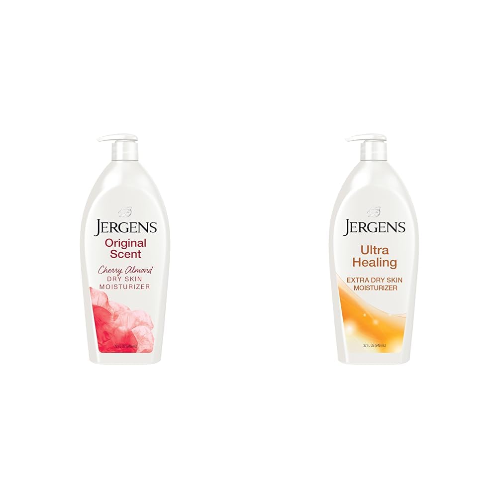 Jergens Original Scent Dry Skin Lotion, Body and Hand Moisturizer for Long Lasting Skin Hydration & Ultra Healing Dry Skin Moisturizer, Body and Hand Lotion for Dry Skin