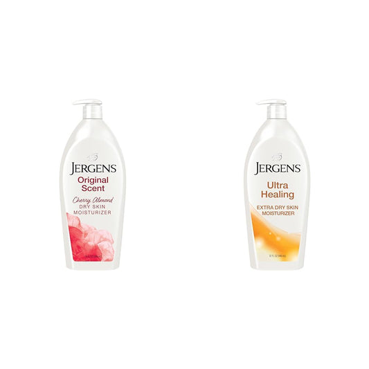 Jergens Original Scent Dry Skin Lotion, Body and Hand Moisturizer for Long Lasting Skin Hydration & Ultra Healing Dry Skin Moisturizer, Body and Hand Lotion for Dry Skin