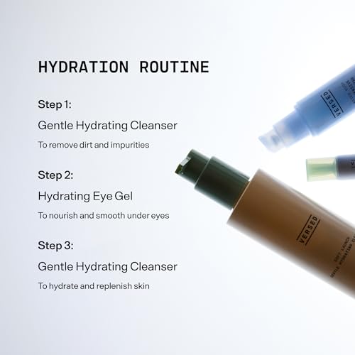 Versed Gentle Hydrating Facial Cleanser - Cream Face Cleanser with Hyaluronic Acid & Aloe Leaf Juice - Fragrance-Free cleanser for Dry Skin (6 fl oz / 177 mL)