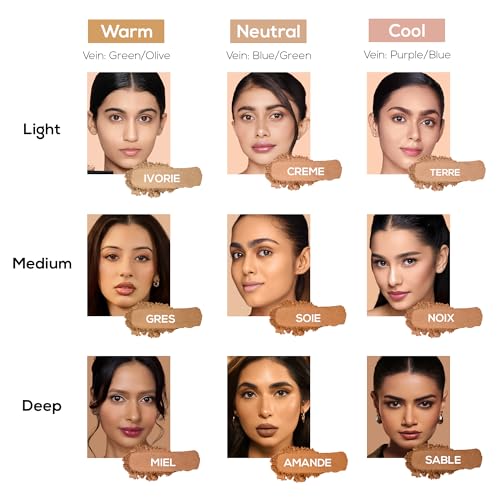 RENEE Pro Hd 3-In-1 Compact - Amande, Works As Compact Powder, Concealer & Foundation, Spf 20, Matte Finish, High Coverage - Enriched With Vitamin E, C & Aloe Vera All, Beige
