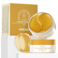 Under Eye Patches Masks - 24K Gold Eye Patch for Dark Circles & Puffy Eyesg,Fine Lines,Eye Bags, Wrinkle,Contains Caffeine and Collagen, Hydration for Women and Men, (60 Pcs) Gold