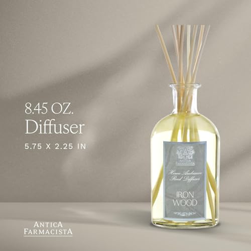 Antica Farmacista Home Ambiance Diffuser - Long-Lasting Reed Scent Diffuser - Luxury Room Freshener Gift - Ironwood, 8.45 fl oz