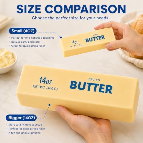 Giant Butter Squishy Toy | Slow Rising Stress Relief Squeeze