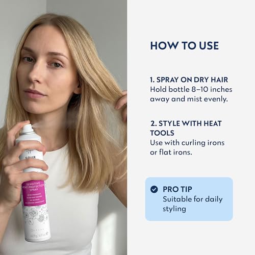 Heat Protection Spray for Hair – 450°F Protectant, 4.97 oz