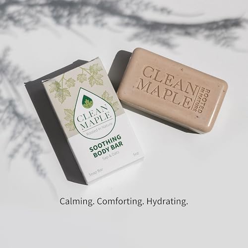 Soothing Body Bar Soap with Sap and Oats, Rooted in Nature, 5 oz