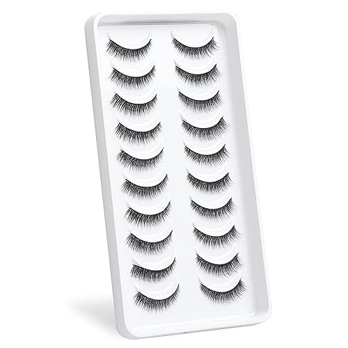 Natural Eyelashes Natural Look Small Lashes Short Eyelashes Natural Lashes False Eyelashes Wispy Eye Lashes Pack 10 Pairs D-M05