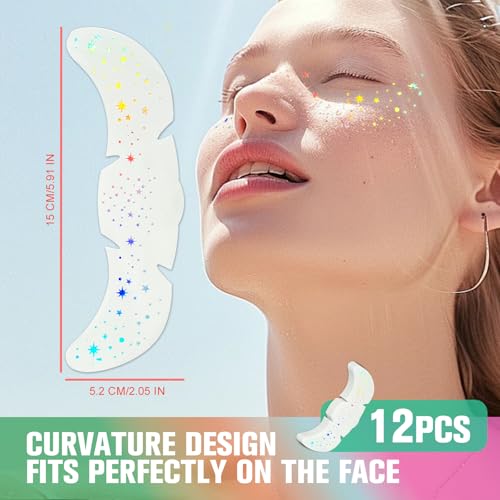 Holographic Glitter Freckle Temporary Tattoos - 12pc Set