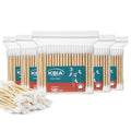 KSIA Klear Cotton Swabs 500 Count - Double Tipped Ear & Makeup Cotton Buds - 5 Pack Bag