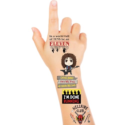 Stranger Things Temporary Tattoos for Kids, 56 Pcs