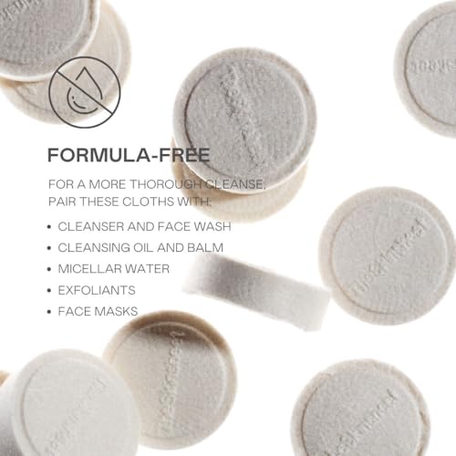 The Skinsheet Cleansing Coins, Portable Face Cloths, Travel Face Towels Compressed, Face Wipes, Dermatologist-Approved, 100% Biobased Cotton, Made in USA, 5 Count.
