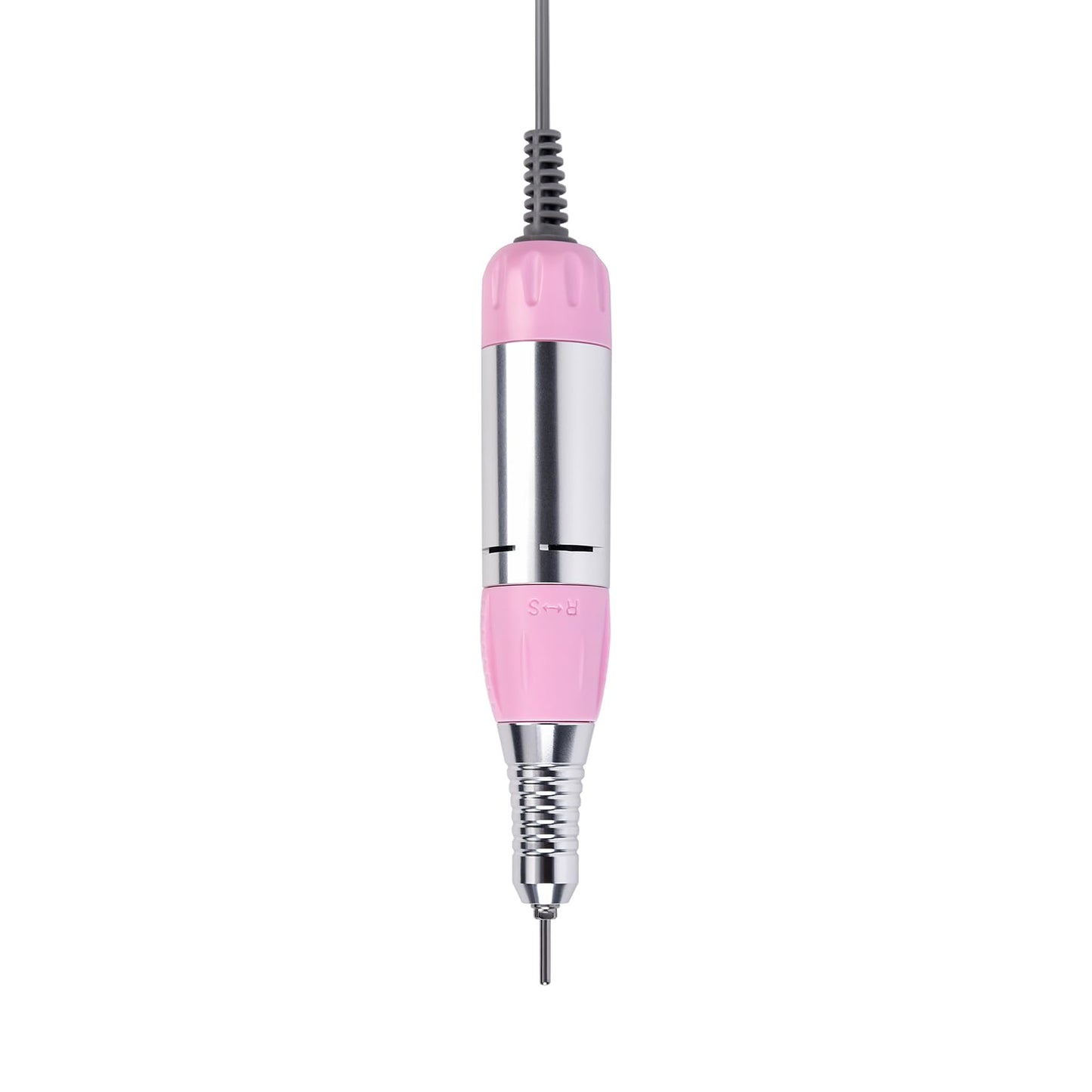 Rolabling Nail Drill Handpiece Electric Nail Drill Handle Machine Replacement Nail Polishing Pen Portable Manicure Pedicure Tool (Pink)