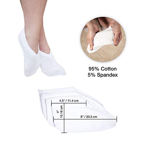 Eurow Moisturizing Cotton Therapy Socks for Dry Cracked Feet - 2 Pairs