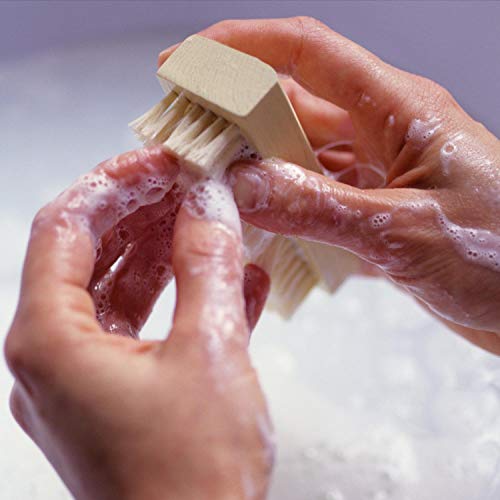 4 Pack Wooden Nail Brush Set - Non-Slip Fingernail Scrub Brushes