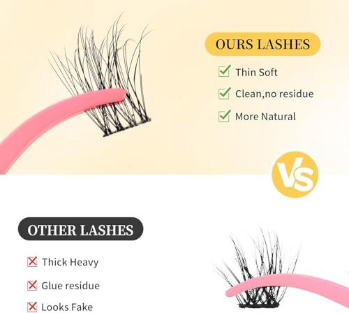 Cluster Lashes Extension Kit 9-16mm D Curl DIY Home