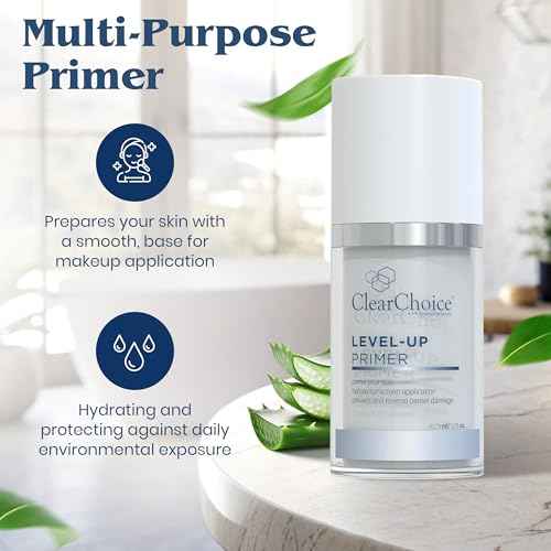 Clear Choice Level-Up Primer 1.7oz ? Lightweight Face Primer with Antioxidants, Hydrates & Protects, Smooths Skin for Makeup Application, PABA-Free