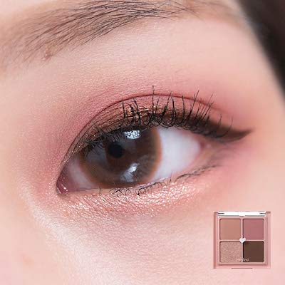 rom&nd Better than Eyes 4 Color Mini Palette, 02 Dry Rose, Eye Shadow Palette, Daily Natural Shades, Long Lasting, Blendable, Rich Colors, Velvety Texture, Matte & Shimmer, High Pigmented