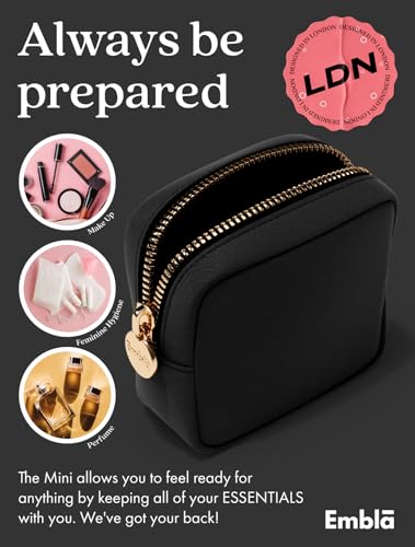 Embla Small Waterproof Makeup Bag - Cosmetic Pouch & Travel Organizer