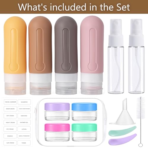 16-Pack TSA Approved Travel Bottles Set with Leakproof Containers