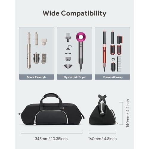 Lotour Hair Tools Travel Case Bag for Shark HD430 FlexStyle/Dyson Airwrap/Dyson Supersonic Hair Dryer, Portable Travel Case Storage Organizer