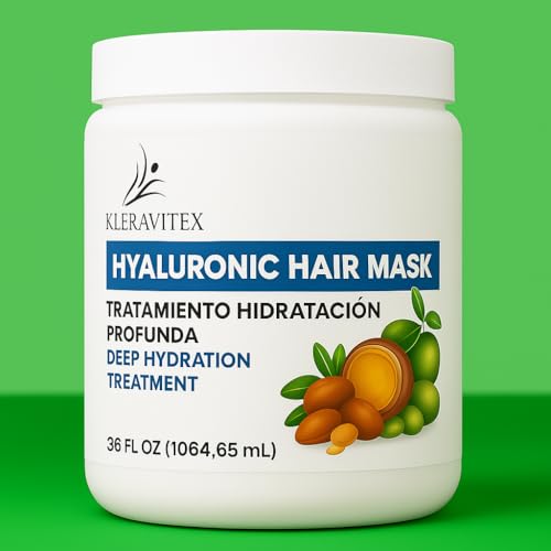 Hyaluronic Hair Mask with Olive & Jojoba Oil - Deep Hydration & Shine - 36 OZ