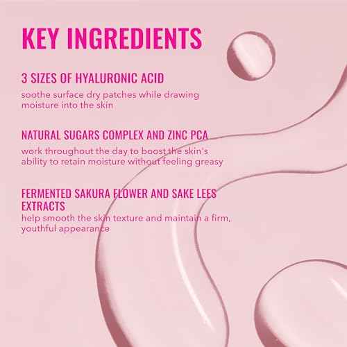 Good Molecules Sakura Hyaluronic Acid Boosting Essence - Ultra Hydrating Facial Moisturizer - Skincare for Hydration, Tightening, Anti Aging, Instant Glow - Skin Care for Face