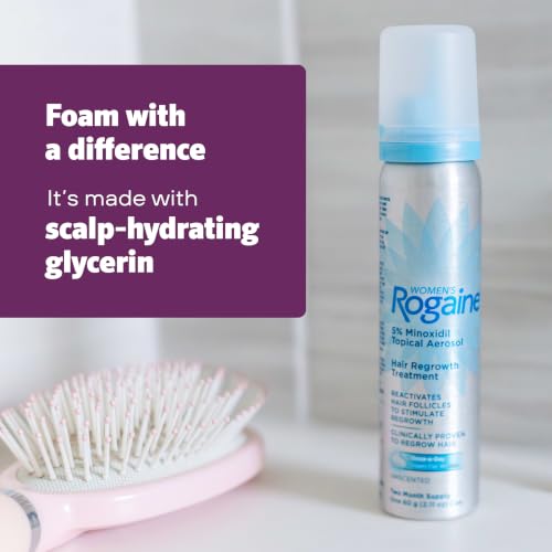 Women's Rogaine 5% Minoxidil Foam Hair Regrowth, 4-Month Supply