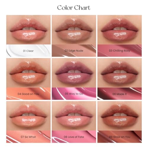 Peripera Ink Glasting Lip Gloss - High-Shine, Non-Sticky, Nourishing Lips 003 Chill Rosy