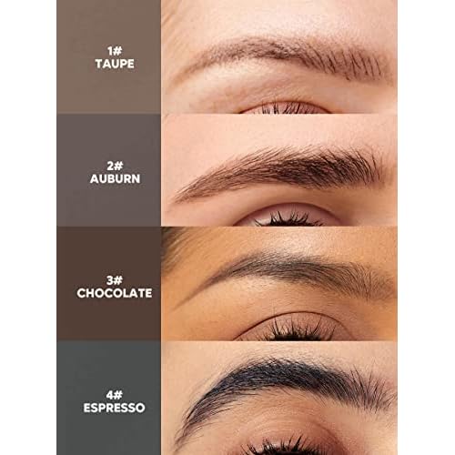 SHEGLAM Dual-Sided Eyebrow Pencils Cream Waterproof Long Lasting Eye brow Pen Makeup - Auburn (Pack of 2)