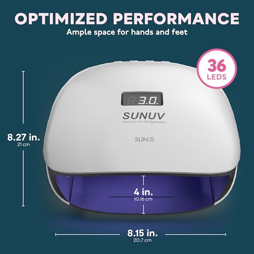 SUNUV SUN4 UV LED Nail Lamp - 36 LEDs Fast Curing Gel Polish Light