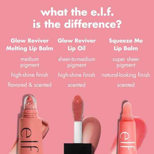 e.l.f. Glow Reviver Melting Lip Balm, Hydrating Tinted Lip Balm For A Glossy Finish & Soft, Supple Lips, Vegan & Cruelty-Free, Strawberry Shortcake