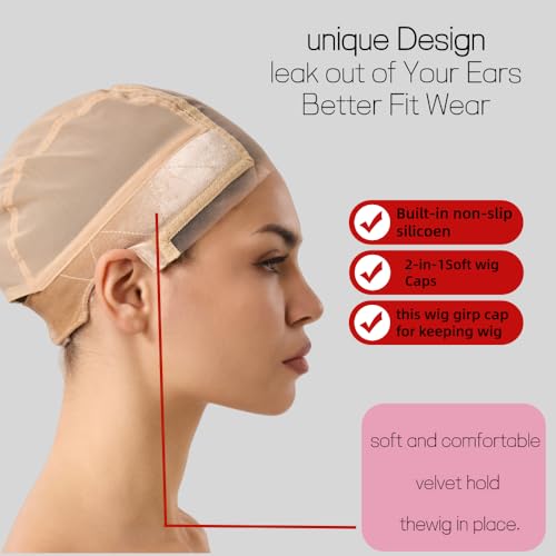 Glueless Wig Cap with Grip Band & Transparent Lace