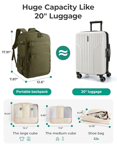 BAGSMART 17.3 inch Travel Backpack with Laptop Compartment & Shoe Bag