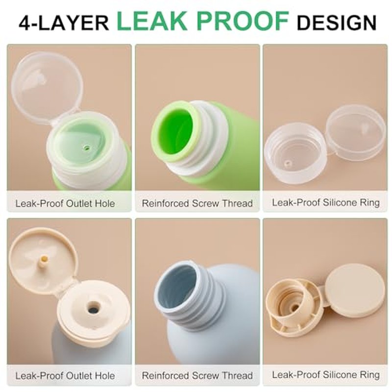 25-Pack Travel Toiletry Bottles Set - TSA Approved Leak-Proof Kit