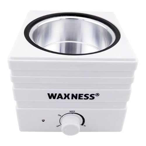 Waxness Face & Eyebrows Starter Waxing Kit with White Mini Heater, Pearl & Pink Glow Waxes ? Professional Facial Waxing Kit ? Made in Italy