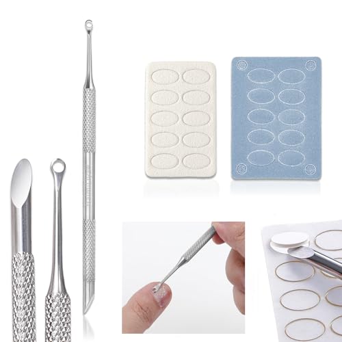Dual-Ended Stainless Steel Cuticle Pusher with 100/180 Grit Sandpaper