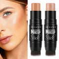 Contour Highlighter Stick Set with Brush - 2pc Cream Makeup