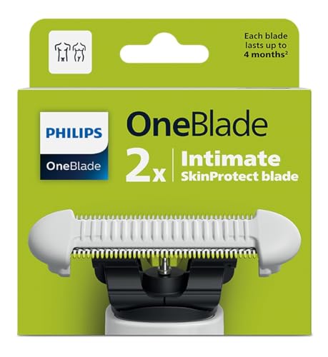 Philips OneBlade SkinProtect Replacement Blade — Bi-Directional, Waterproof, Durable Stainless Steel, Pack of 2