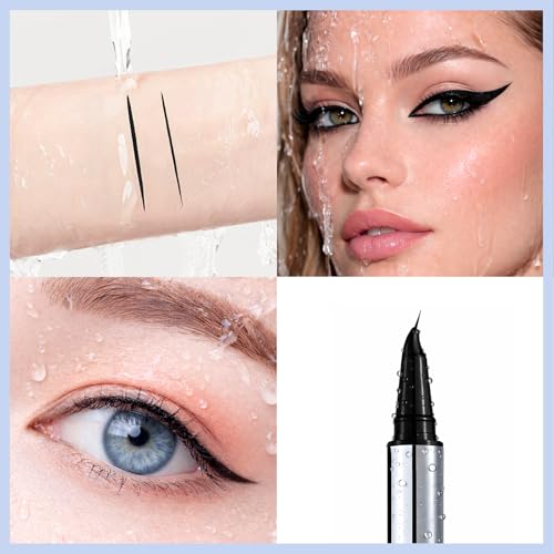 Waterproof Black Liquid Eyeliner with Micro Angled Tip