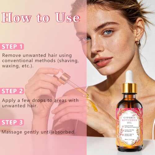 AuraLuna Cyperus Rotundus Oil for Hair Removal & Skin Care