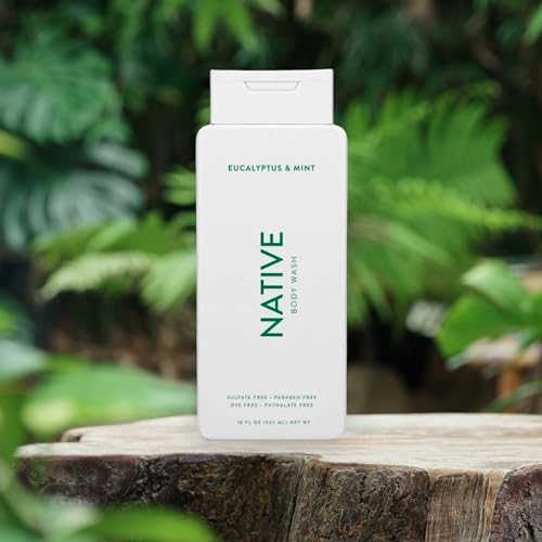 Native Body Wash Contains Naturally Derived Ingredients | For Women & Men, Sulfate, Paraben, & Dye Free Leaving Skin Soft and Hydrated | Eucalyptus & Mint 18 oz - 2 Pk