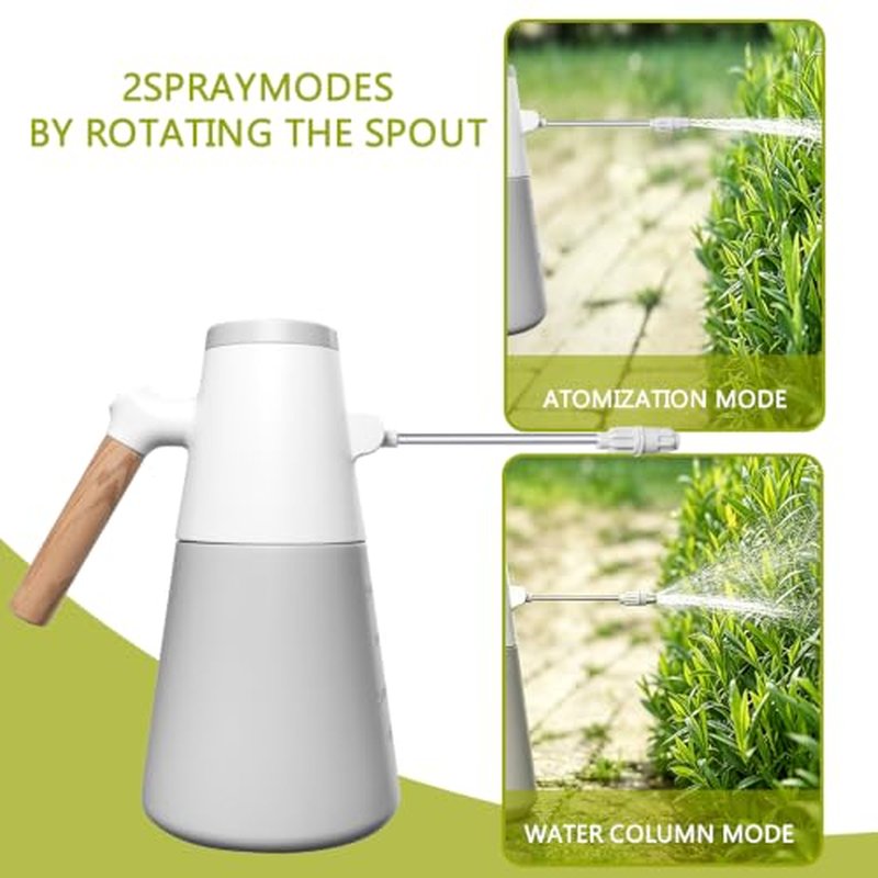 1.4L Electric Plant Mister with Wood Handle & 180° Nozzle