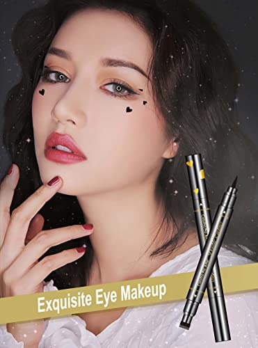 6 Pcs Double-Headed Eyeliner Stamp Set - Waterproof Liquid Liner