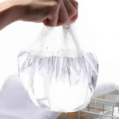 200PCS Disposable Shower Caps, Plastic Clear Hair Cap Large Thick Waterproof Bath Caps for Women & Men Unisex Reusable Travel Essentials for Deep Conditioning, Hair Treatment, Hotel, Spa, and Home Use