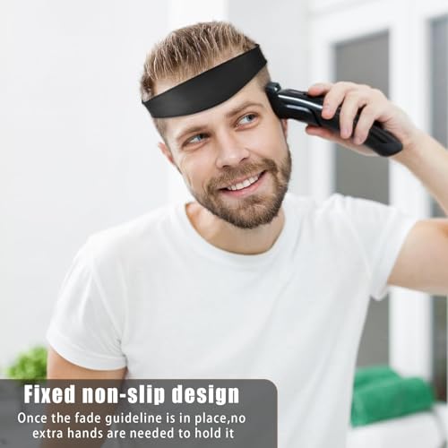 Hair Trimming Guide Bands, Black Silicone Fade Cutting Tool Set