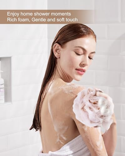 XL Large Loofah Sponge 4 Pack - Body Scrubber for Bath